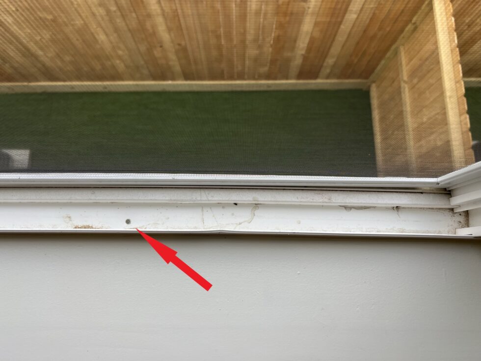 New Construction Defect Nails Through Window Frames Professional Engineering Inspections, Inc.